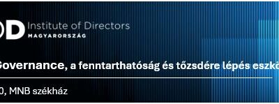 Corporate Governance, a fenntarthatóság és a tőzsdére lépés eszköze